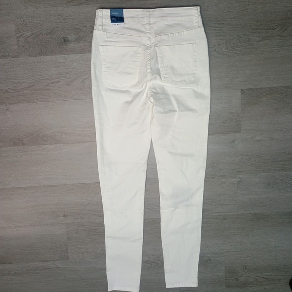 Nature Denim High Rise White Distressed Skinny Jeans Size 7/27 - Picture 8 of 8